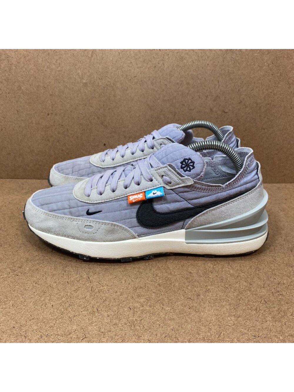 Nike Waffle One Provence Purple Grey Sneakers Mens Size 8 Quilted Suede Casual